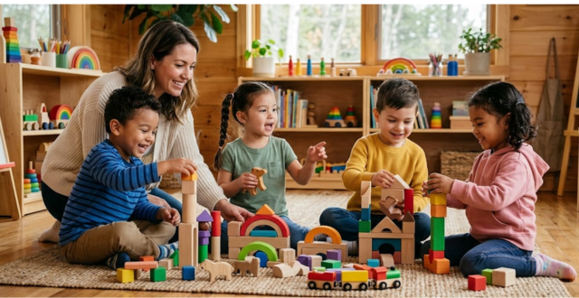 Đồ chơi bằng gỗ giúp trẻ tăng khả năng tập trung
